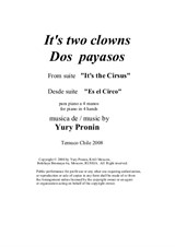 It's two clowns (Dos payasos). From suite 'It's the Cirsus' for piano in four hands