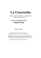La cucaracha. Fantasia (a musical joke) on a popular tune of the early XX century. Version for jazz-octet